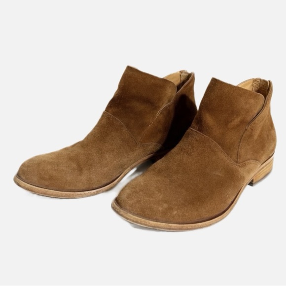 Kork-Ease Shoes - Kork-Ease Suede Ankle Booties Women’s 9.5 Brown Chelsea Slip-On With Back Zip